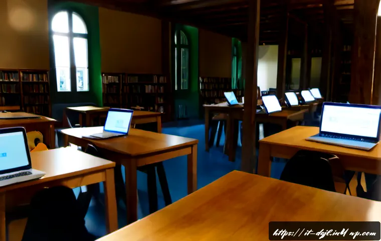 Home 12 디지털 공유지와 블록체인 기술 - Photorealistic scene of a diverse Italian community workshop in a sunlit civic library, middle-aged ...
