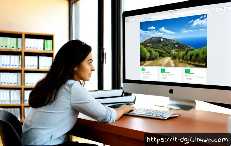 Home 13 디지털 공유지의 디지털 자산 관리 - Photorealistic modern Italian public library digital commons, an organized asset manager reviewing s...